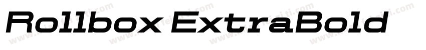 Rollbox ExtraBold字体转换